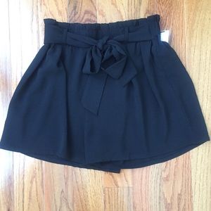 Pleated Belted Shorts